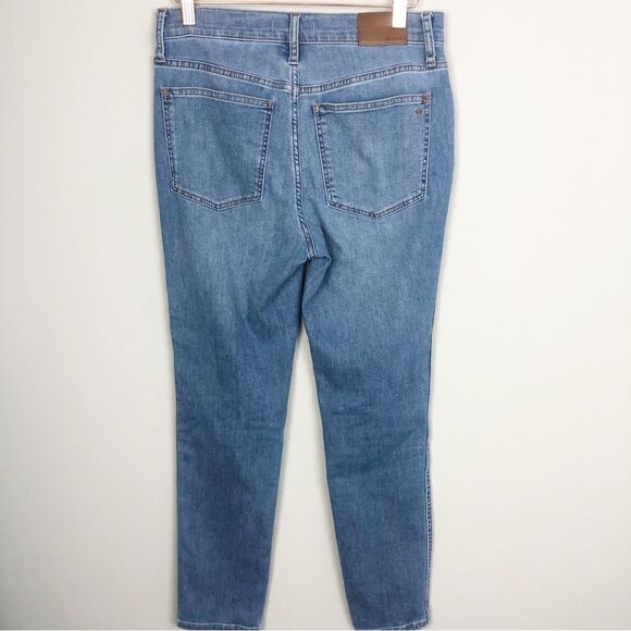 MADEWELL | 10” High Rise Skinny Crop Denim Jeans Medium Blue Women’s Size 27 (4) - Picture 13 of 15